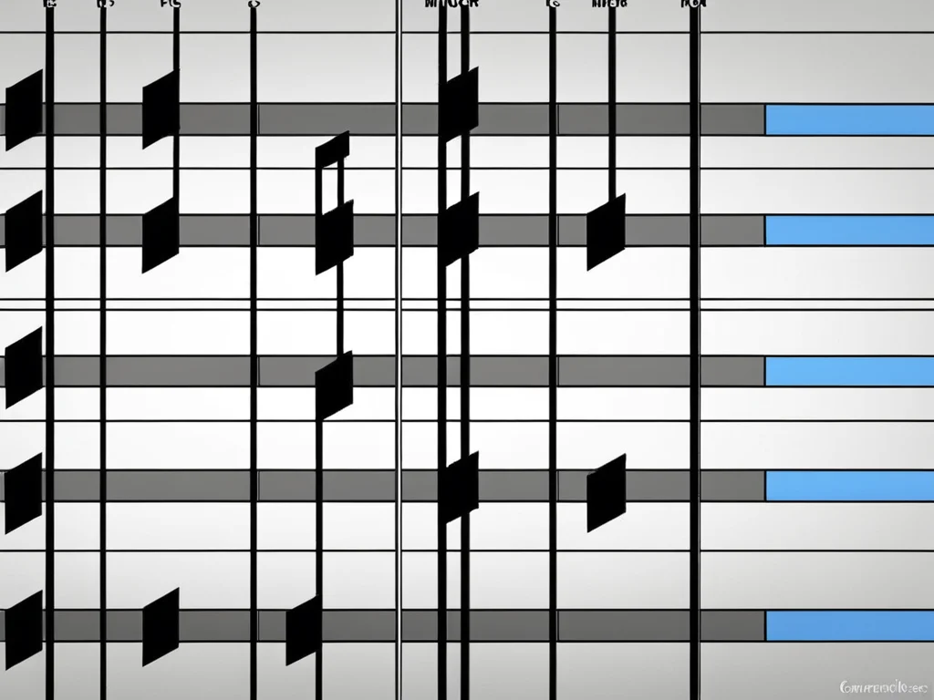 Guitar neck showing major and minor chords in various keys