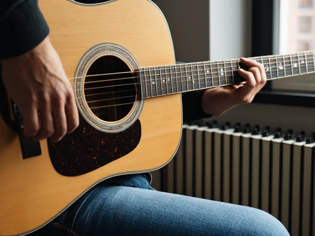 The first step in your guitar journey is learning basic chords. Start with open-position major and minor chords like C, G, D, Am, Em, and A.