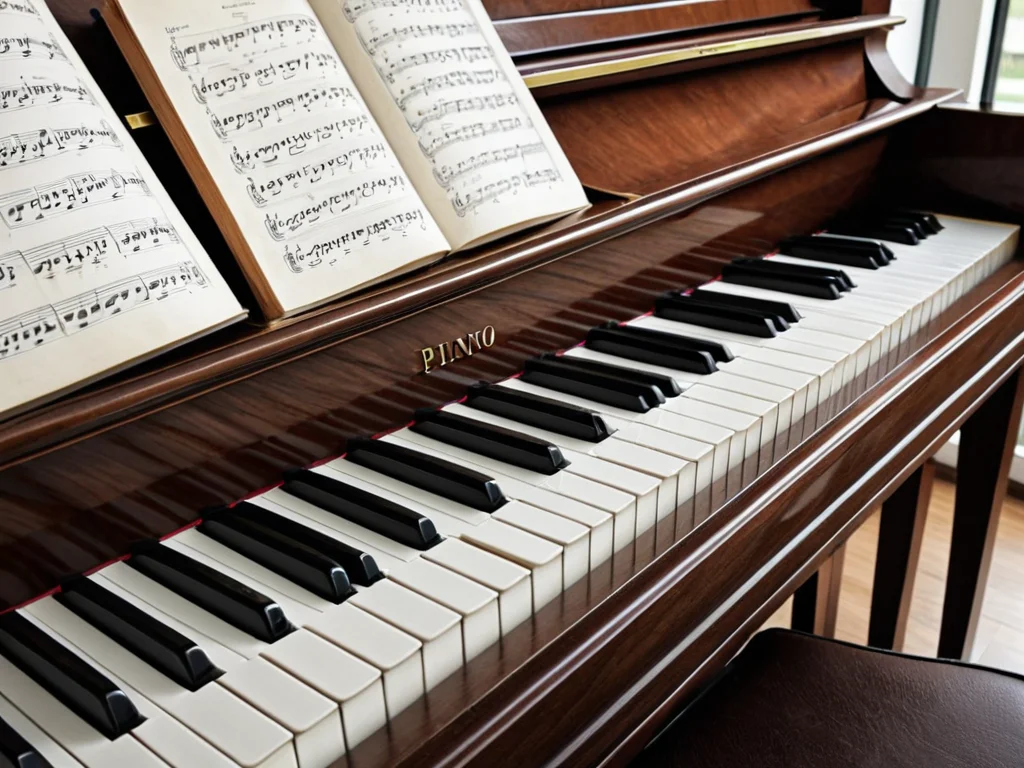 Hands pressing piano keys