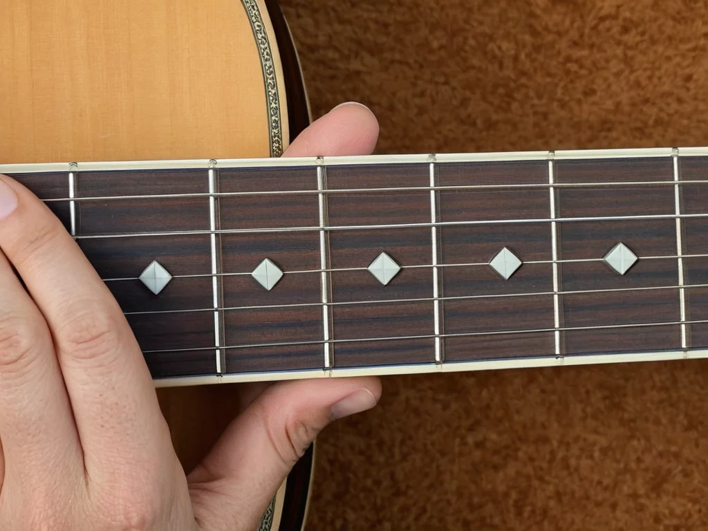Playing an open C major chord
